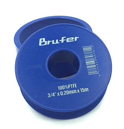 BRUFER PTFE Plumbers Plumbing Thread Seal Tape (3/4" - 5 Pack)