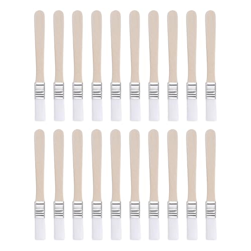 HARFINGTON 20pcs Paint Brushes 0.5" Nylon Flat Wall Paint Brush Soft Bristle with Wood Handle for Painting DIY Latex Paints Furniture Cabinets Fences, White - color: White, size: 0.5 inch