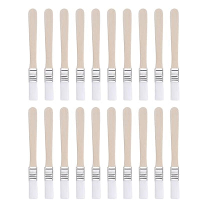 HARFINGTON 20pcs Paint Brushes 0.5" Nylon Flat Wall Paint Brush Soft Bristle with Wood Handle for Painting DIY Latex Paints Furniture Cabinets Fences, White - color: White, size: 0.5 inch