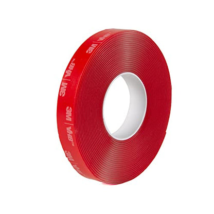 3M 4910 VHB Mounting Tape, Acrylic Foam, Permanent Bonding, Heavy Duty, Clear, 0.5 in x 5 yd, 1 Roll