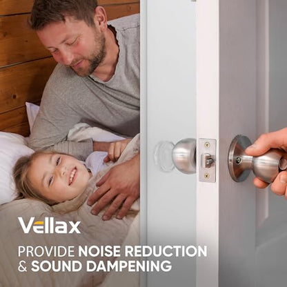 Clear Wall Door Handle Stopper - 4 Pcs of Clear Rubber Knob, Self Adhesive, Guard Door Bumper Reusable Solution for Stopping Damage & Noise in Your Home or Office, Durable, Shock Absorbent Discreet - style: Concave Dome