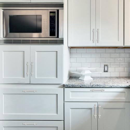 10 Pack 5 Inch Cabinet Pulls knurled Brushed Satin Nickel Kitchen Cabinet Handles Aluminum and Zinc Alloy Drawer Pulls Solid Cabinet Hardware - color: Brushed Satin Nickel Knurled, size: 5'' Hole Center(128mm)