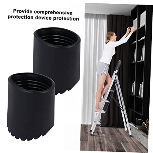Set of 4 Ladder Foot Pads Non-Slip Mats for Ladder Legs Rubber Feet Mat for Step Ladders Easy Install Ladder Leg Covers