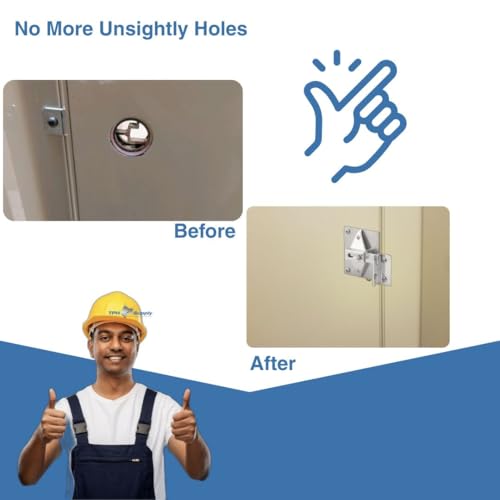 Bathroom Stall Door Latch Repair Kit – Converts Concealed Latch to Slide Latch | Fits 1” Round Edge Outswing Doors | Commercial Restroom Hardware Fix-It Kit - 111169
