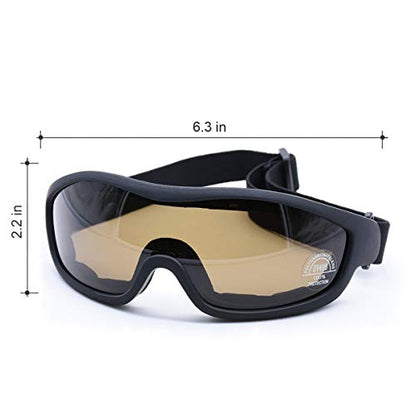 Viriber Motorcycle Goggles - UV Protective Outdoor Dust-proof Combat Goggles, Military Sunglasses, Tea - color: Tea