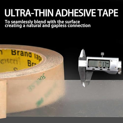 300LSE Double Sided Tape, 0.39in×45ft Clear Adhesive Mounting Tape Heavy Duty, Removable Picure Hanging Strips, Transparent Scrapbook Stickers, Thin Sticky Tape for Craft, Poster, LED Strips - size: 0.39in×45ft