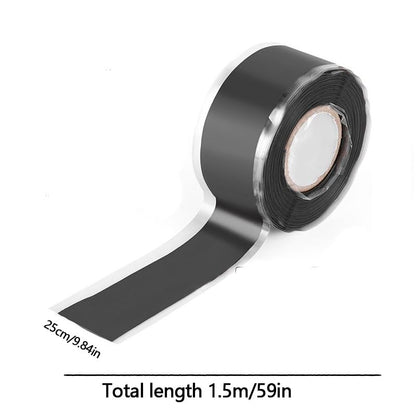 Super Strong Waterproof Tape Stop Leaks Seal Repair Tape Performance Self-Fluxing Silicone Tape Adhesive Insulating Duct Tapes (Yellow) - color: yellow