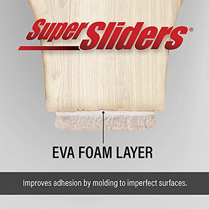 Super Sliders Self-Stick Furniture Felt Pads & Cabinet Bumpers- Protect Hardwood, Tile & Laminate Surfaces, Brown/Clear (270)