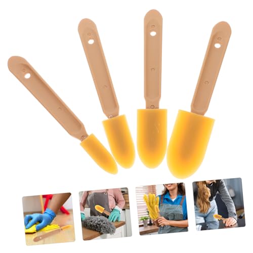 HOMSFOU 4pcs Silicone Caulking Tool Set Caulk Remover Applicator with Rubber Spatulas for Smooth Finishing and Sealing in Bathrooms Kitchens and Glass Surfaces