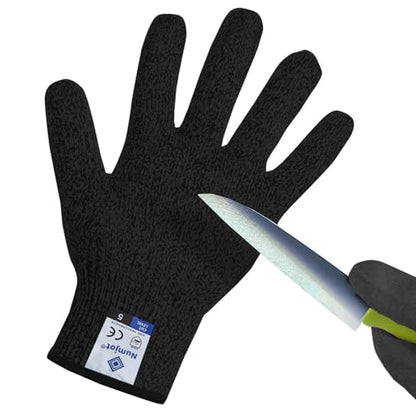 Cutting Gloves, Food Grade Level 5 Protection, Safety Kitchen Cut Gloves for Oyster Shucking, Fish Fillet Processing, Mandolin Slicing, Meat Cutting and Wood Carving. (Black-Small 1 Pairs) - color: Black, size: Small (Pack of 2)