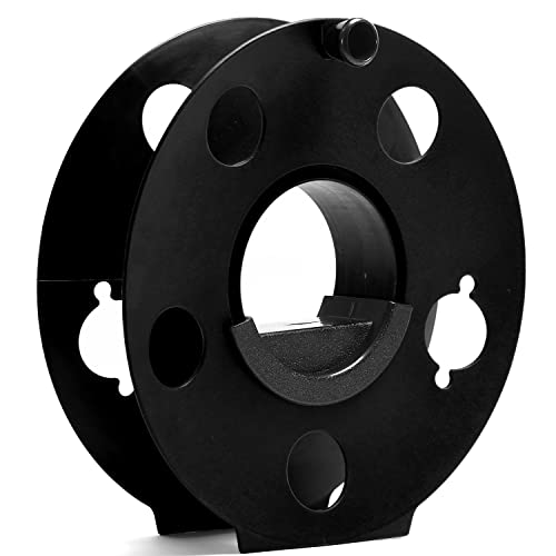 Cord Storage Reel Easy to Use with Center Rotating Handle 100 Feet (Black) - color: Black Only
