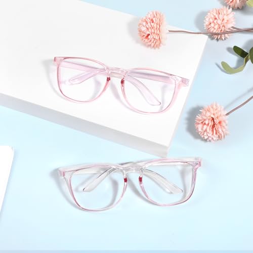 ElevateTech Safety Glasses Goggles, 2 Pcs Anti Fog Protective Eyewear Clear Eyelash Protector Shower Goggles Shield - color: Purple