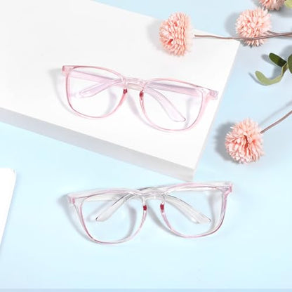 ElevateTech Safety Glasses Goggles, 2 Pcs Anti Fog Protective Eyewear Clear Eyelash Protector Shower Goggles Shield - color: Purple