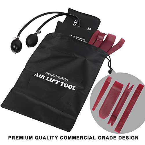 Air Wedge Bag, Professional Air Wedge Pump Leveling Kit & Alignment Tool, Commercial Grade Inflatable Shim Bag with 4 Tools - 2 pcs Different Sizes Air Wedge - style: 002
