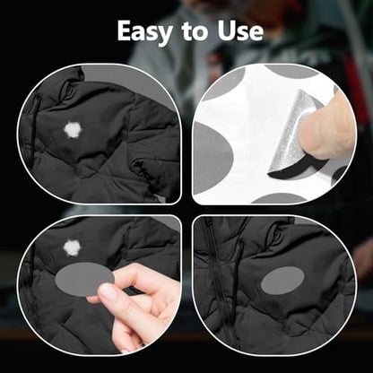 Down Jacket Patches Nylon Repair Tape Self-Adhesive Repair Patch | Pre-Cut, Waterproof Tear-Resistant Rip-Stop Nylon Fabric Patches to Fix Holes in Clothing, Sleeping Bags - color: Drak Gray