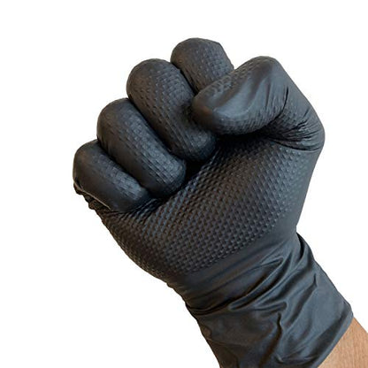 KingSeal UltraBlack-3D Nitrile Exam Gloves, Medical Grade, 6 MIL, Diamond-Texture Grip, Various Sizes and Packs (100 Count) - size: X-Large