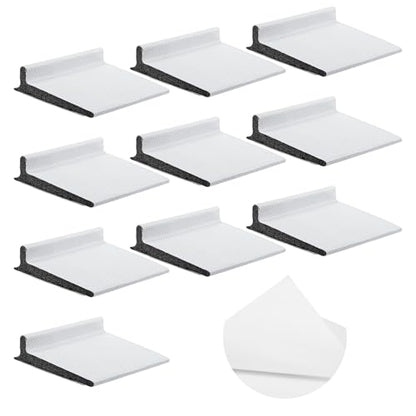 Hecila 10 Pcs Self-Adhesive Door Corner Seals Weather Stripping Door Seal Strip for Door-Frame Filler Seal Strip Stopper Raised Behind Weatherstripping for Noise Isolation and Weather
