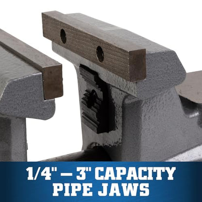 Wilton Mechanics Pro Bench Vise, 5-1/2" Jaw Width, 5" Jaw Opening, 3-5/8" Throat (Model 855M) - size: 5-1/2 in.