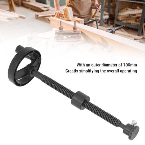 Fockety Workbench Vise Screw, T18 Self Locking Good Bearing Bench Screw with 100mm Handwheel, Heavy Duty DIY Vise Tool, Woodworking Machinery Press Clamp for Woodworking Projects (Black) - size: 350mm
