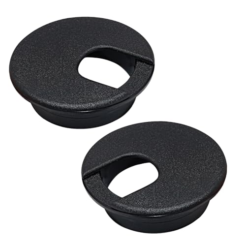 EASYEAH 2 Pcs Desk Grommet 1-3/8" / 35 mm, Desk Cord Hole Cover, Cable Grommet ABS Plastic, Desk Hole Grommet for Home & Office Pc, Detachable Cable Cord Organizer-Black - color: Black 2pcs, size: 1-3/8" / 35 mm