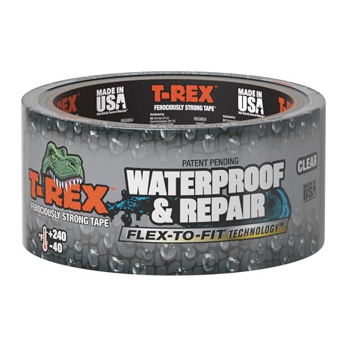 T-REX Waterproof and Pool Repair Tape - Patch Pool Liner No Kit Needed, Permanent, Works Underwater, Sticks to Wet Surfaces - Clear, 1.88" x 30 ft. (Pack of 1) - size: 1-pack Clear