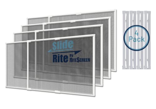 Adjustable & Expandable Window Screen with Slide Rite Technology 21" - 39" x 15" (4-Pack) Pre-Framed Window Screen - size: 21" - 39" x 15" (4-pack)