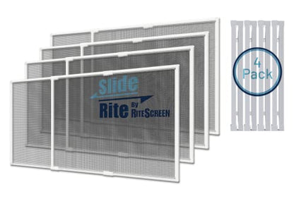 Adjustable & Expandable Window Screen 28" - 53" x 20" (4-Pack) Pre-Framed Window Screen - size: 28" - 53" x 20" (4-pack)