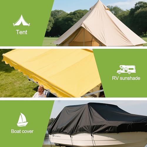 TIANLDD Waterproof Repair Tape for Boat Covers,Tents,Tarp,RV Awning，Fabric Repair Tape(Transparent) - color: Transparent, size: Nylon-7 in x 9 in