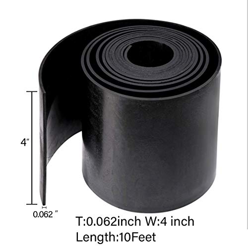TORRAMI Neoprene Material Rubber Sheet Roll 1/16 (.062) inch T X 4 inch W X 10 Feet, DIY Gaskets for Sealing,Protection, Abrasion, Supports, Leveling, Bumpers - size: 4" Wide X 10' Long, style: 1/16 (.062)" Thick