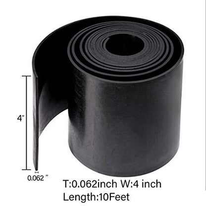 TORRAMI Neoprene Material Rubber Sheet Roll 1/16 (.062) inch T X 4 inch W X 10 Feet, DIY Gaskets for Sealing,Protection, Abrasion, Supports, Leveling, Bumpers - size: 4" Wide X 10' Long, style: 1/16 (.062)" Thick