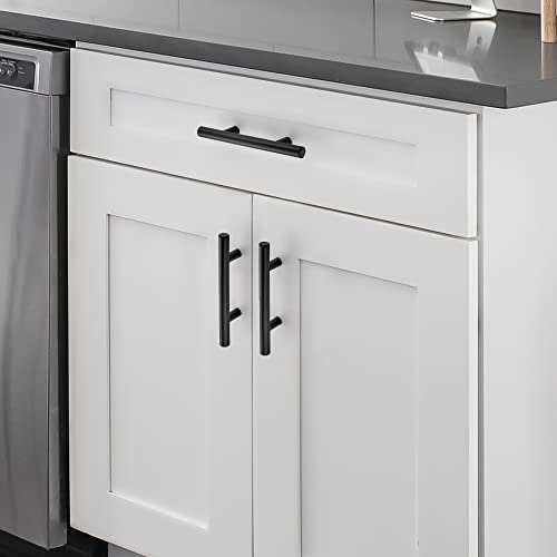 Ravinte Hardware 10 Pack Cabinet Handles with 3 Inch (76mm) Hole Center Matte Black Cabinet Pulls Stainless Steel Drawer Pulls, Kitchen Knobs for Dresser Drawer, 5 Inch Overall Length - color: Matte Black T-Shaped, size: 3" Hole Center