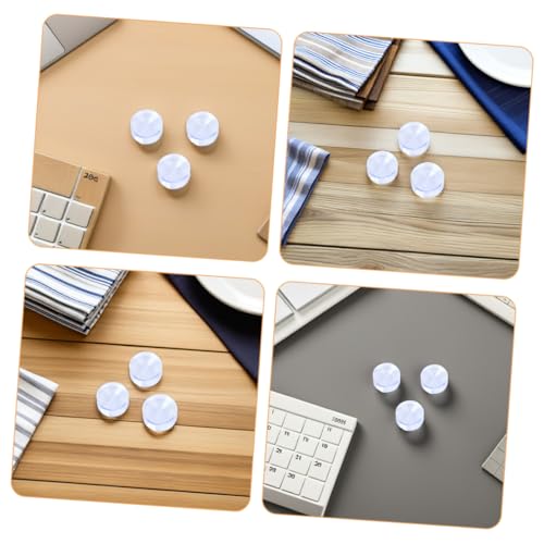 STOBOK 16pcs Table Top Bumper: Anti Slide and Scratch 35 Mm Transparent Non-Adhesive Rubber Pads for Table Top Spacer to Avoid The Movement of Glass - size: 3.50X3.50X1.00CM
