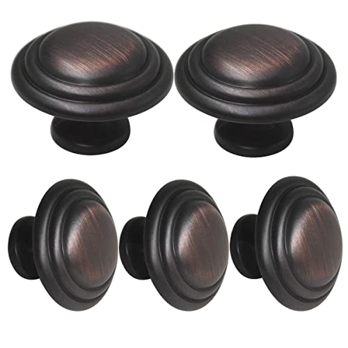Gobrico 5 Pack 1-3/8 Inch Cabinet Knobs, Oil Rubbed Bronze Bifold Cabinte Knob, Kitchen Wardrobe Drawer Knobs, Dresser Knobs - color: Oil Rubbed Bronze