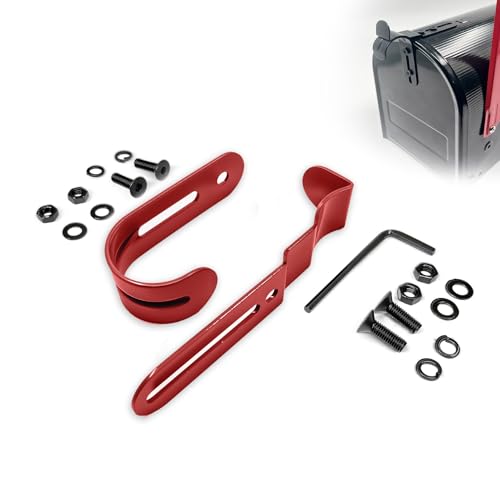 Thickened Mailbox Latch and Handle Kit,Mailbox Latch Replacement Kit,Secure Replacement Parts for Repairing Mailbox Door latches, Easy to Install and with a Solid and Durable Structure. (Red) - color: Red