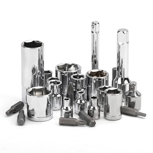 URASISTO 168-Piece Socket Wrench Auto Repair Tool Combination Package Mixed Tool Set Hand Tool Kit with Plastic Toolbox Storage Case