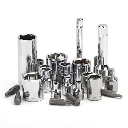 URASISTO 168-Piece Socket Wrench Auto Repair Tool Combination Package Mixed Tool Set Hand Tool Kit with Plastic Toolbox Storage Case