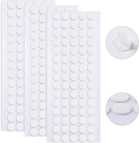JANYUN Double Sided Sticky Dots Stickers Removable Round Putty Clear Sticky Tack No Trace Sticky Putty Waterproof Small Stickers for Festival Decoration (10mm, Clear, 280) - size: 10mm Round 280pcs