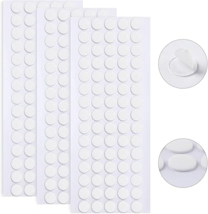 JANYUN Double Sided Sticky Dots Stickers Removable Round Putty Clear Sticky Tack No Trace Sticky Putty Waterproof Small Stickers for Festival Decoration (10mm, Clear, 280) - size: 10mm Round 280pcs