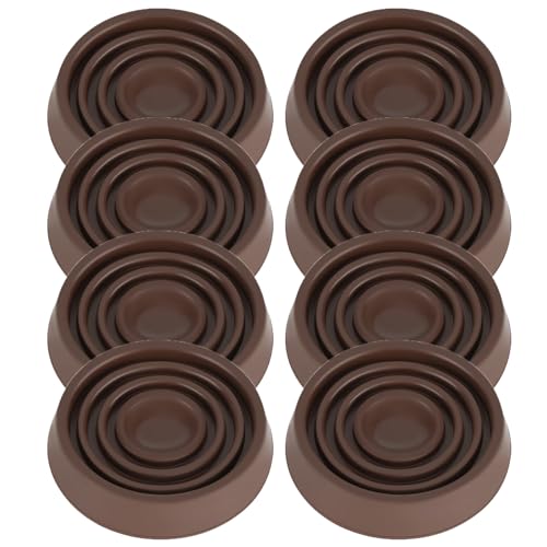 Furniture Coasters, 1.5X1.5 Rubber Caster Cups Non Slip Furniture Pads Non Skid Furnitures Grippers Anti Slide Floor Protector for Bed Couch Table Chair Stoppers (Brown, 8 Pack) - color: Brown, size: 1.5” 8pcs - new