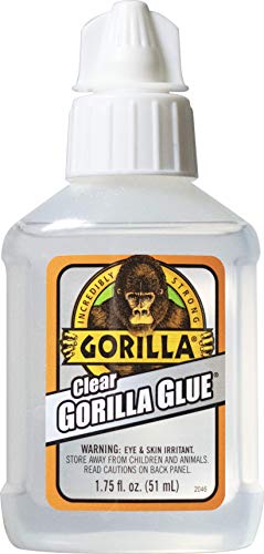 Gorilla Clear Glue, 1.75 Ounce Bottle (Pack of 5) - Crystal Clear, All Purpose, and Water Resistant - size: 5 - Pack, style: 1.75 Ounce