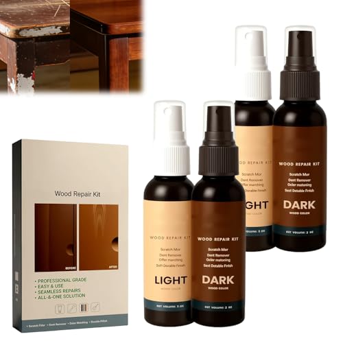 Professional Wood Floor Scratch Repair, Wood Repair Kit, Restore A Finish for Wood, Floor Cover Nicks and Scratches, Hides Minor Defects, Wood Furniture Repair Kit (2Sets) - color: 2sets