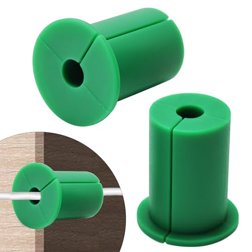 EASYEAH 2pc Starlink Cable Grommet 1" Silicone Waterproof Wall Hole Pass Through Split Cable Bushings for TV Wire Ethernet Cord, Starlink Cable Routing Kit Accessories, 38mm/1.5" Ht, Green - color: Green-2, size: 1 in Dia x 1.5 in H