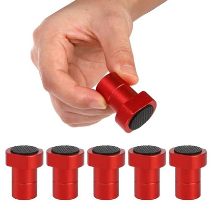 SOUJOY 6 Pack Bench Dogs, 3/4 inch Aluminum Alloy Bench Dog Stops with Non-Slip Pads, Woodworking Bench Dog Clamp for MFT Tables and DIY Projects, Red