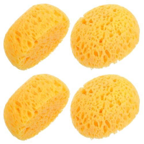 4 Pcs Knockdown Texture Sponges Repair Ceiling Drywall Wall Patch Sponges for Home Decor DIY Painting Acrylic Watercolor Marbling Texturing Pottery Ceramics - color: Yellow