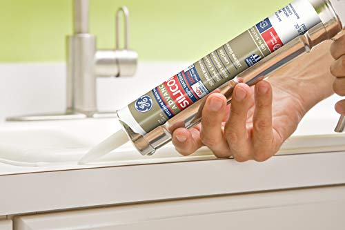GE Sealants & Adhesives Advanced Silicone 2* Kitchen & Bath Sealant, 10.1oz, White