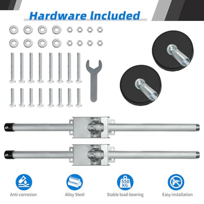 Ladder Leveler Non-Slip Rubber Leg Ladder Stabilizer, Adjustable Ladder Leg Level, Maximum Load Capacity 550 lbs, Fits Indoor and Outdoor Stairs and All Surfaces, Ladder Fittings 1 Pair (26 Inch) - size: 60CM*1 PAIR