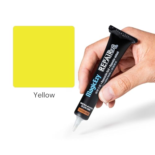 MagicEzy Tile RepairEzy - Professionally and Easily Touch-Up Tile Chips over 1 mm on Porcelain and Ceramic Surfaces - Yellow - color: Yellow