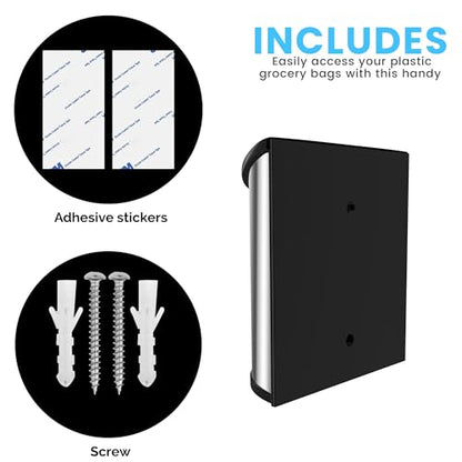 Utopia Kitchen Grocery Plastic Bag Holder and Dispenser Small, Easy Wall Mount Bag Saver, Stainless Steel, Silver - color: Silver, size: Small (Pack of 1)