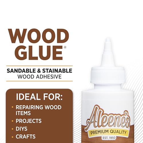 Aleene's DIY Wood Glue, Sandable, Stainable, Paintable Wood Bond, Permanent Hold, Nontoxic, Fast Drying, 4 fl oz - size: 4 fl oz - 1 Pack