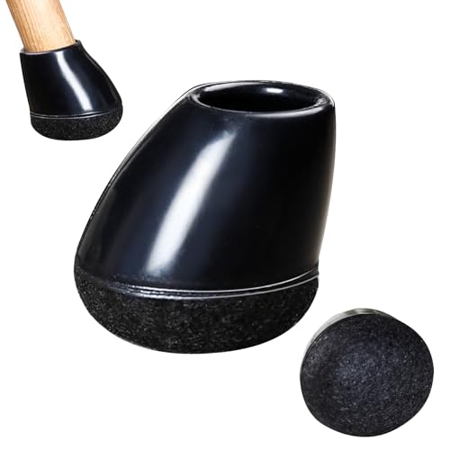 8 PCS Small Chair Leg Floor Protectors for Hardwood Floors, Round Silicone Caps with Felt Pads for 15-25° Slanted Legs, Chair Leg Covers to Protect Floors, Anti-Scratch & Noise(Black, Fit 0.55"-0.75") - size: S-8pcs-(fit:0.55"-0.75")-black